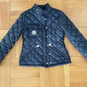 Genuine Moncler Quilted Jacket Kids - Navy / Husky Piuma / Snap Buttons